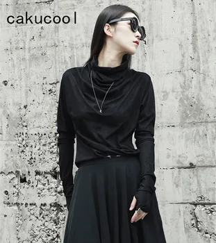 Cakucool Harajuku Women Long Sleeve T Shirt autumn Chic Turtleneck Black Tee Tops Women Suede Gothic Slim tshirt Pullover Femme
Cakucool Harajuku Women Long Sleeve T Shirt autumn Chic Turtleneck Black Tee Tops Women Suede Gothic Slim tshirt Pullover Femme
