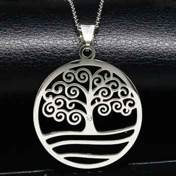 Fashion Tree of Life Necklaces For Women Silver Color Stainless Steel Necklace Pendants Jewelry Gifts Bijoux N611218B
Fashion Tree of Life Necklaces For Women Silver Color Stainless Steel Necklace Pendants Jewelry Gifts Bijoux N611218B