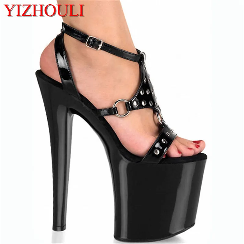Rivet high-heeled shoes sexy princess performance shoes 20cm Punk shoes 8 Inch Heel High Platform Sandals
Rivet high-heeled shoes sexy princess performance shoes 20cm Punk shoes 8 Inch Heel High Platform Sandals