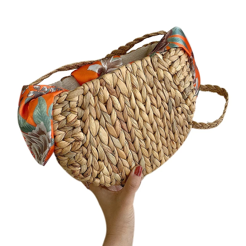 New Cute Gourd Grass Straw Bag Shoulder Slung Woven Bags Silk Scarf Bow Beach Bag For Women
New Cute Gourd Grass Straw Bag Shoulder Slung Woven Bags Silk Scarf Bow Beach Bag For Women