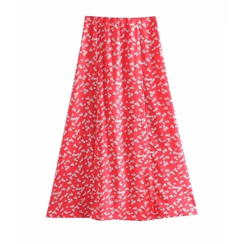New Women fashion flower print split midi skirt faldas mujer ladies high waist zipper chic brand bohemian skirts QUN331
New Women fashion flower print split midi skirt faldas mujer ladies high waist zipper chic brand bohemian skirts QUN331