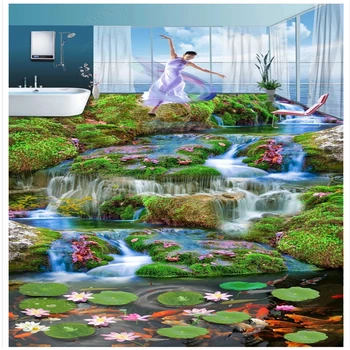 beibehang Classic 3d wallpaper beautiful brook water flow high-definition lotus pool stereo 3d flooring painting papel de parede
beibehang Classic 3d wallpaper beautiful brook water flow high-definition lotus pool stereo 3d flooring painting papel de parede