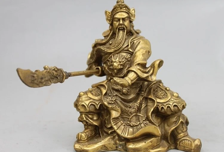 5 China Pure Brass Copper Dragon Guan Gong Guan Yu warrior Mammon Buddha statue
5 China Pure Brass Copper Dragon Guan Gong Guan Yu warrior Mammon Buddha statue
