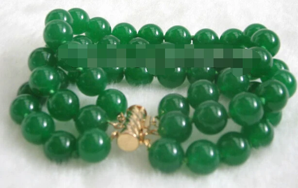 free shipping 10739 3row natural perfect round green jade bracelet 
free shipping 10739 3row natural perfect round green jade bracelet