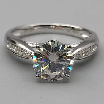 1.5 Carat 18K White Gold Moissanite Diamond Ring Crown Classic Simple For Women Wedding Party Engagement Anniversary Ring 1.5 Ct 
1.5 Carat 18K White Gold Moissanite Diamond Ring Crown Classic Simple For Women Wedding Party Engagement Anniversary Ring 1.5 Ct