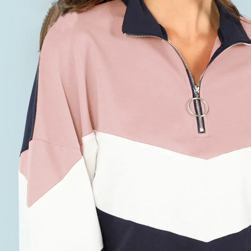 SHEIN-Multicolor-O-Ring-Zip-Front-Cut-and-Sew-Sweatshirt-Athleisure-Stand-Collar-Raglan-Sleeve-Sweatshirt (3)