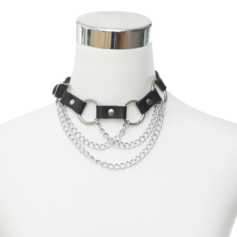 Punk Choker chain necklace leather Goth Choker harajuku collar women girls Kawaii Emo Witch Gothic necklace fetsival jewelry
Punk Choker chain necklace leather Goth Choker harajuku collar women girls Kawaii Emo Witch Gothic necklace fetsival jewelry