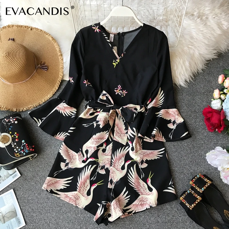 Black Floral Short Women Jumpsuit Ruffle V Neck Beach Boho Tunic Summer Korean Long Sleeve Bow Elegant Vintage Rompers Jumpsuit
Black Floral Short Women Jumpsuit Ruffle V Neck Beach Boho Tunic Summer Korean Long Sleeve Bow Elegant Vintage Rompers Jumpsuit