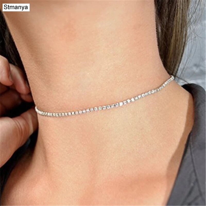 Simple Crystal Necklace Wedding Party Prom 1 Row adjust size Rhinestone Choker Necklace For Women Best Gift N1111
Simple Crystal Necklace Wedding Party Prom 1 Row adjust size Rhinestone Choker Necklace For Women Best Gift N1111