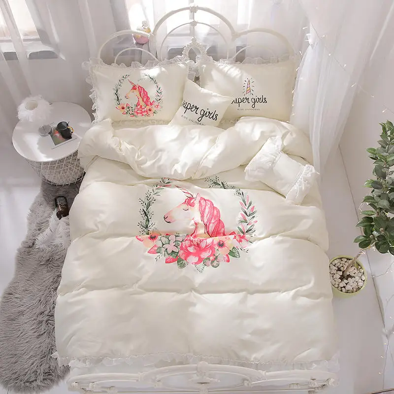 Beige Pink Unicorn bedding Set TWIN QUEEN size Adults Kids Bed sheet Duvet Cover Fitted sheet Bed set Pillowcase ropa de cama
Beige Pink Unicorn bedding Set TWIN QUEEN size Adults Kids Bed sheet Duvet Cover Fitted sheet Bed set Pillowcase ropa de cama