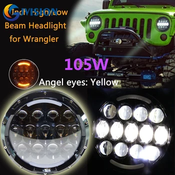 Pair 105W 7''INCH LED Headlight High/Low Dual Beam Projector with Daytime Running Lights for Wrangler TJ JK FJ Cruiser
Pair 105W 7''INCH LED Headlight High/Low Dual Beam Projector with Daytime Running Lights for Wrangler TJ JK FJ Cruiser