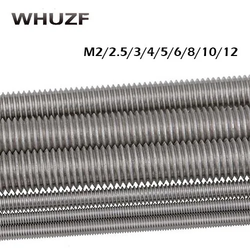 Threaded rod free shipping M2/2.5/3/4/5/6/8/10/12x250mm 304 Stainless Steel Fully threaded rod Fasteners Silver Tone
Threaded rod free shipping M2/2.5/3/4/5/6/8/10/12x250mm 304 Stainless Steel Fully threaded rod Fasteners Silver Tone