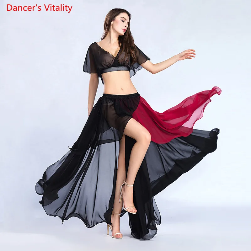 Belly Dance Summer 2 pcs. For Women Chiffon Practice Wear short-Sleeve top long Skirt Dancer Performance Show Clothes
Belly Dance Summer 2 pcs. For Women Chiffon Practice Wear short-Sleeve top long Skirt Dancer Performance Show Clothes