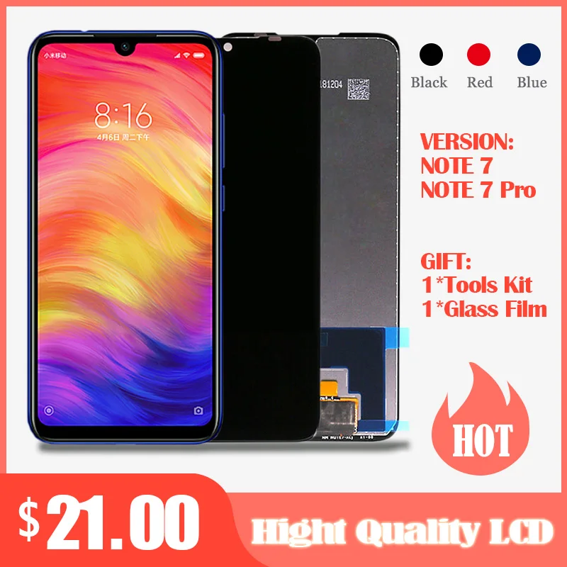 100% Original Tested for Xiaomi Redmi Note 7 LCD Display Screen Touch Digitizer Assembly Redmi Note7 LCD with Frame Repair Parts
100% Original Tested for Xiaomi Redmi Note 7 LCD Display Screen Touch Digitizer Assembly Redmi Note7 LCD with Frame Repair Parts