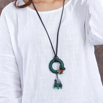 Retro Flower Sweater Chains Asian Handmade Porcelain Flower Chains All-match Pendants
Retro Flower Sweater Chains Asian Handmade Porcelain Flower Chains All-match Pendants