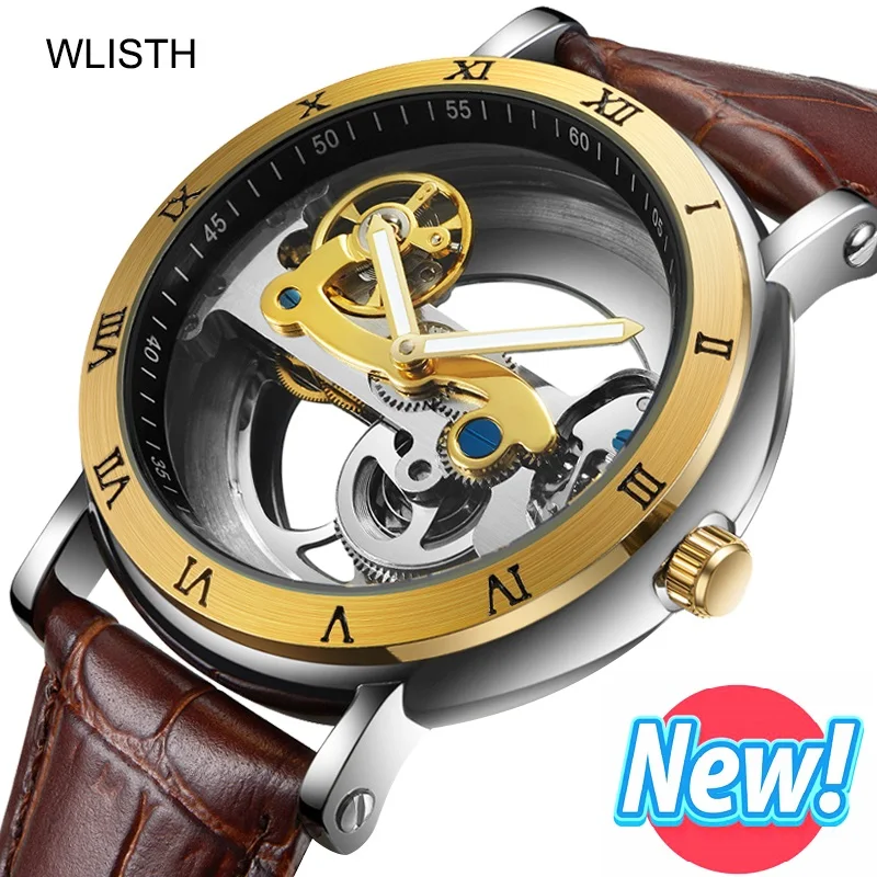 New WLISTH Dual Hollow Automatic Watch Men Waterproof Mechanical Mens Watch Leather Male Luminous Steel Mens Wristwatch 2019
New WLISTH Dual Hollow Automatic Watch Men Waterproof Mechanical Mens Watch Leather Male Luminous Steel Mens Wristwatch 2019