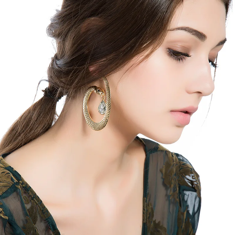 2019 Snake Big Crystal Drop Earrings Punk Vintage Wholesale Egypt Gold-color Fashion Dangle Earrings For Women Jewelry Gift
2019 Snake Big Crystal Drop Earrings Punk Vintage Wholesale Egypt Gold-color Fashion Dangle Earrings For Women Jewelry Gift