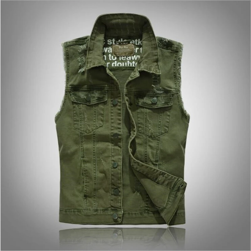 2019 New Men's Denim Vest Vintage Sleeveless Washed Jeans Waistcoat Men Casual Slim Fit Vest Homme Cowboy Ripped Jacket Tank Top
2019 New Men's Denim Vest Vintage Sleeveless Washed Jeans Waistcoat Men Casual Slim Fit Vest Homme Cowboy Ripped Jacket Tank Top