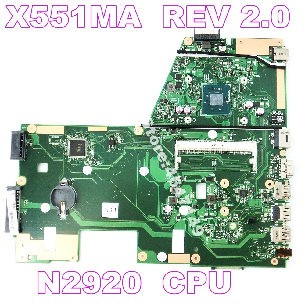 X551MA N2920 CPU Mainboard REV 2.0 For ASUS D550M D550MA F551M X551M X551MA R512MA Laptop Motherboard 100% tested OK
X551MA N2920 CPU Mainboard REV 2.0 For ASUS D550M D550MA F551M X551M X551MA R512MA Laptop Motherboard 100% tested OK