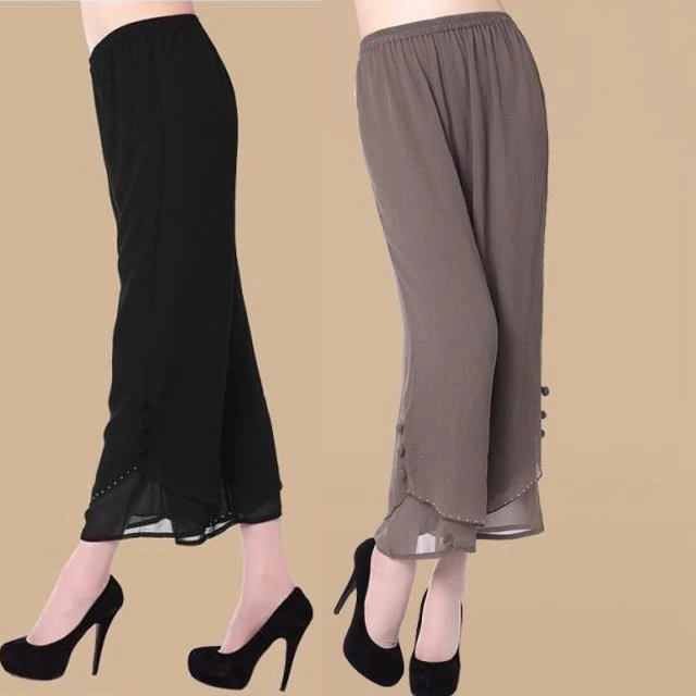 NIFULLAN Women Pants New Fashion Chiffon Ninth Pants 2019 New Middle Age Woman Solid Temperament Summer Trousers Hot Sale
NIFULLAN Women Pants New Fashion Chiffon Ninth Pants 2019 New Middle Age Woman Solid Temperament Summer Trousers Hot Sale