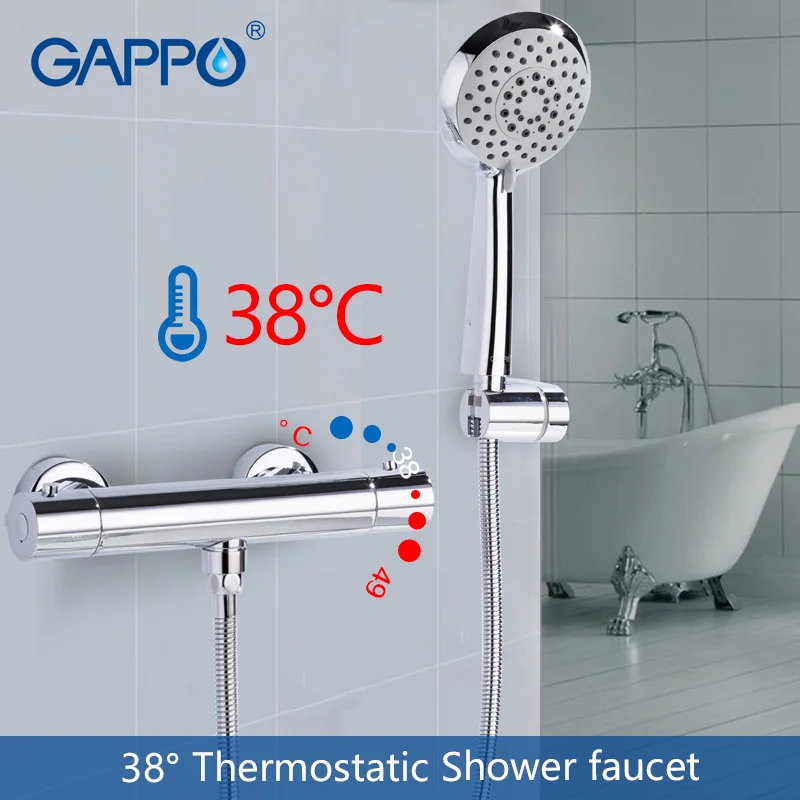 

GAPPO Bathtub faucet bathroom mixer shower tap bath shower head taps rainfall shower set waterfall thermostatic shower faucets