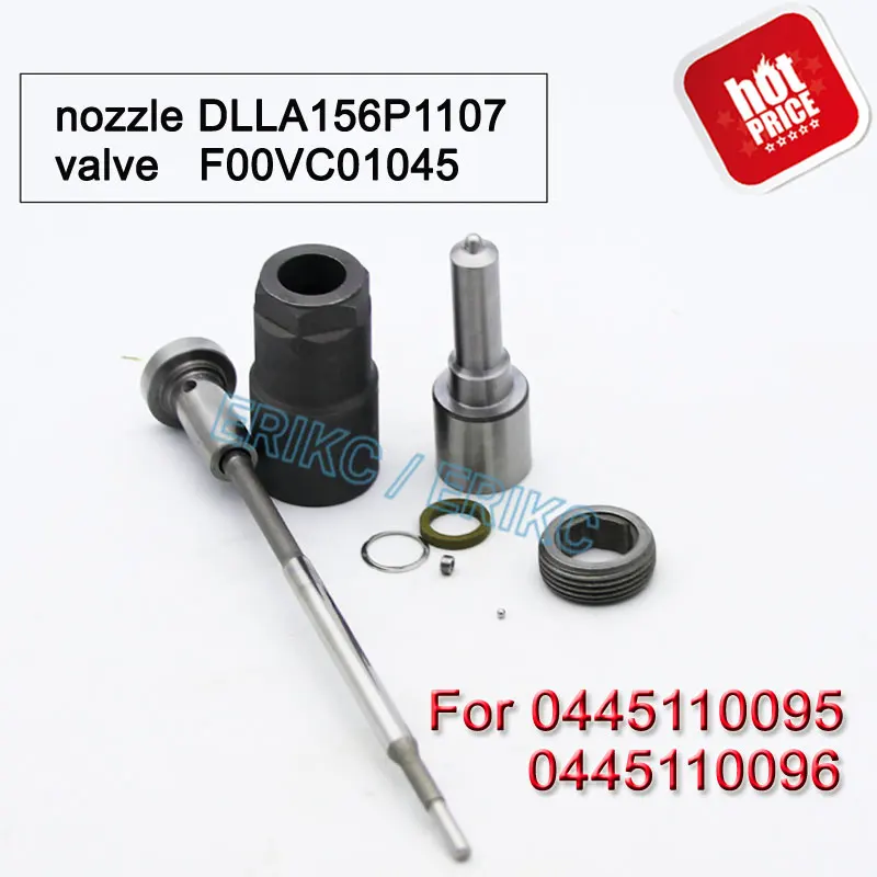 ERIKC 0 445 110 095 Diesel Injector Overhaul Kits Auto Parts Fuel Nozzle DLLA156P1107 Control Valve F00VC01045 O-Ring, Ball Seat
ERIKC 0 445 110 095 Diesel Injector Overhaul Kits Auto Parts Fuel Nozzle DLLA156P1107 Control Valve F00VC01045 O-Ring, Ball Seat