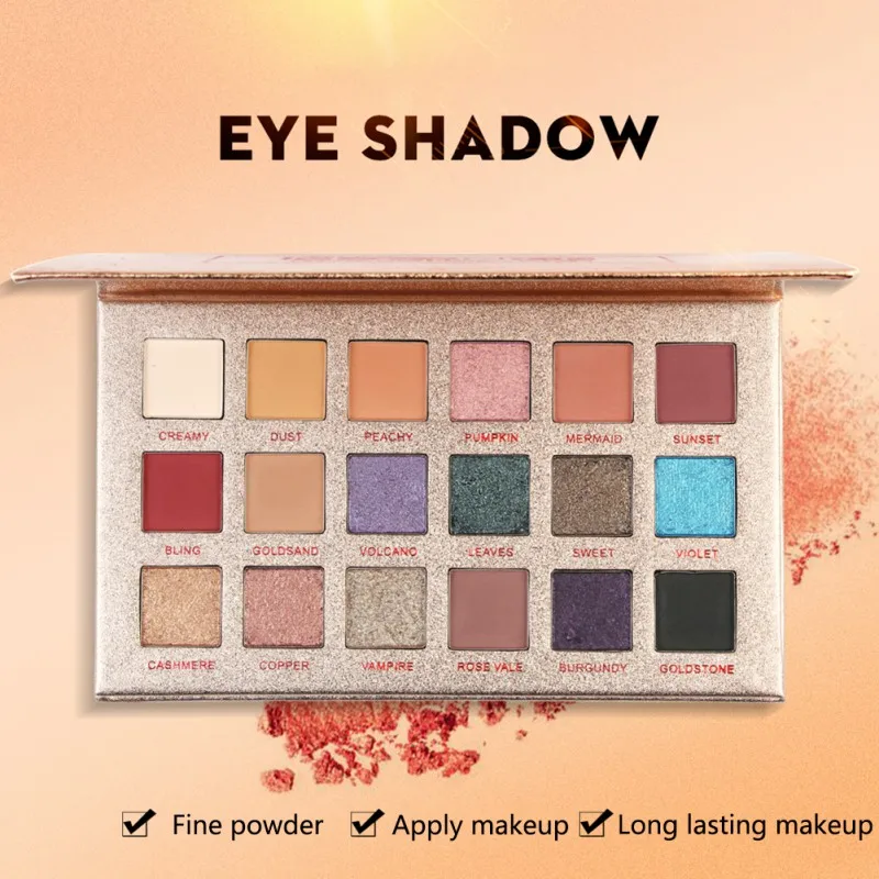 18 Color Shimmer Glitter Eye Shadow Powder Matt Long-Lasting Waterproof Eyeshadow Cosmetic Makeup
18 Color Shimmer Glitter Eye Shadow Powder Matt Long-Lasting Waterproof Eyeshadow Cosmetic Makeup
