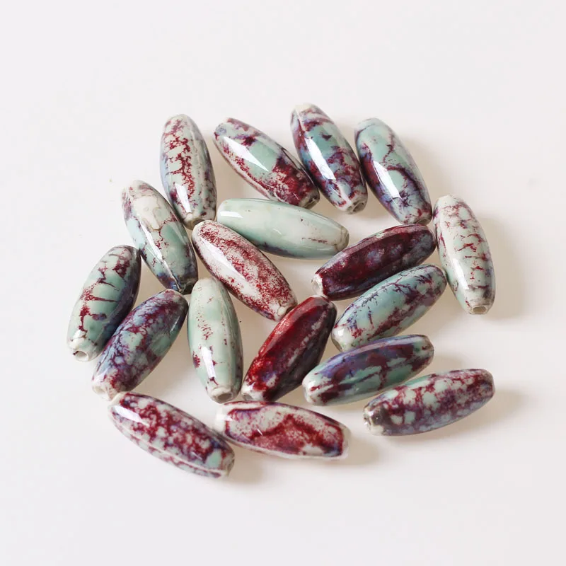 10 PCS 31*12mm Oval Ceramic Beads Handmade Porcelain Bead DIY 3mm Hole Beads For Jewelry Making
10 PCS 31*12mm Oval Ceramic Beads Handmade Porcelain Bead DIY 3mm Hole Beads For Jewelry Making