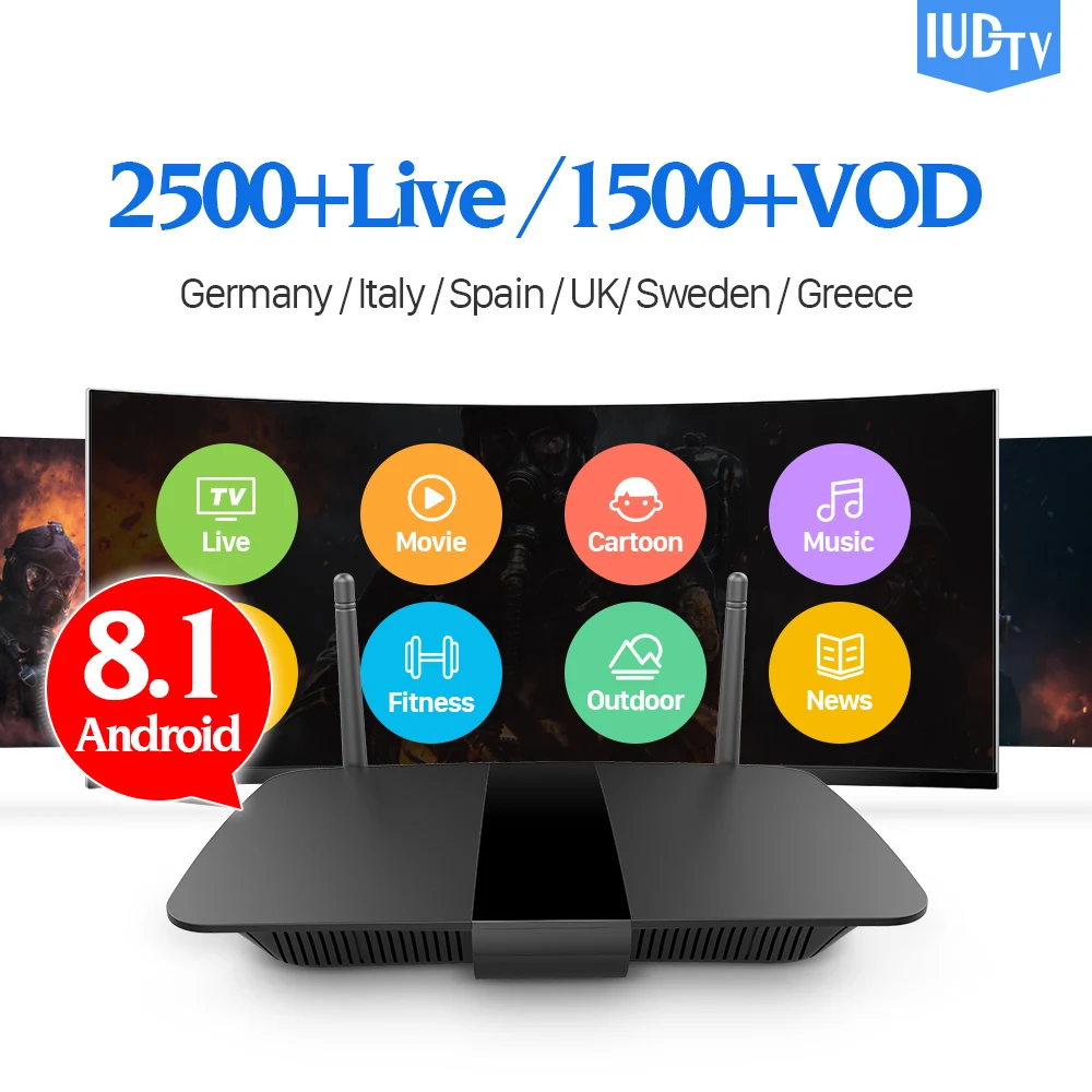 IPTV Italia TV Box Smart Android 8.1 Rk3229 Wifi IUDTV Code IPTV Subscription 1 Year Europe Sweden Germany Italy Spain IPTV Box
IPTV Italia TV Box Smart Android 8.1 Rk3229 Wifi IUDTV Code IPTV Subscription 1 Year Europe Sweden Germany Italy Spain IPTV Box