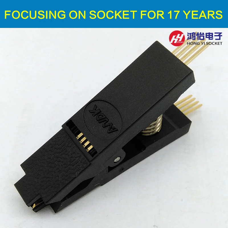 BIOS SOP8 SOIC8 Original directly Test Clip Pin Pitch 1.27mm Universal 8pin Non-Dismantling Chip Programming Clip
BIOS SOP8 SOIC8 Original directly Test Clip Pin Pitch 1.27mm Universal 8pin Non-Dismantling Chip Programming Clip