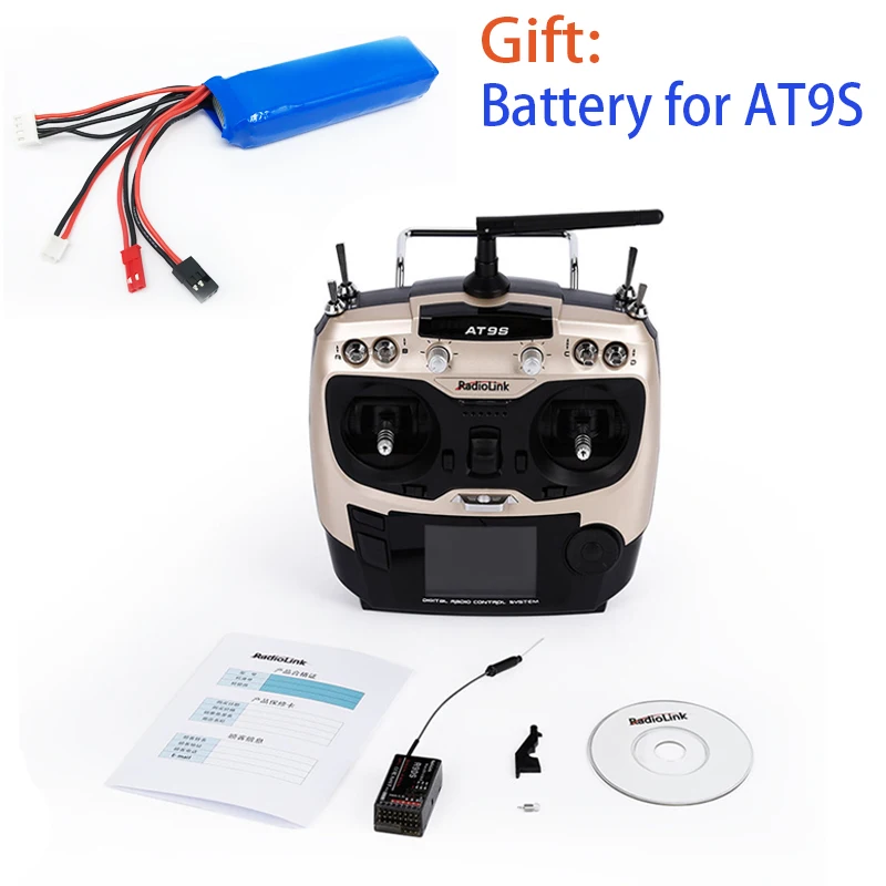 Radiolink AT9S R9DS Radio Remote Control System DSSS FHSS 2.4G 10CH Transmitter Receiver for Rc Quadcopter
Radiolink AT9S R9DS Radio Remote Control System DSSS FHSS 2.4G 10CH Transmitter Receiver for Rc Quadcopter