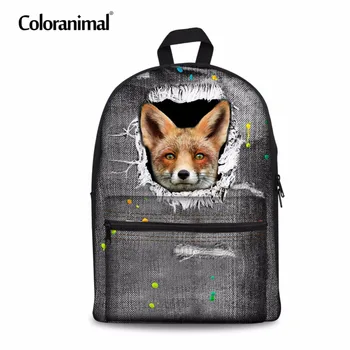 Coloranimal Kids Backpack Orthopedic Schoolbags Cute Puppy Fox Children School Backpack 3D Denim Animal Print Canvas Bagpack
Coloranimal Kids Backpack Orthopedic Schoolbags Cute Puppy Fox Children School Backpack 3D Denim Animal Print Canvas Bagpack