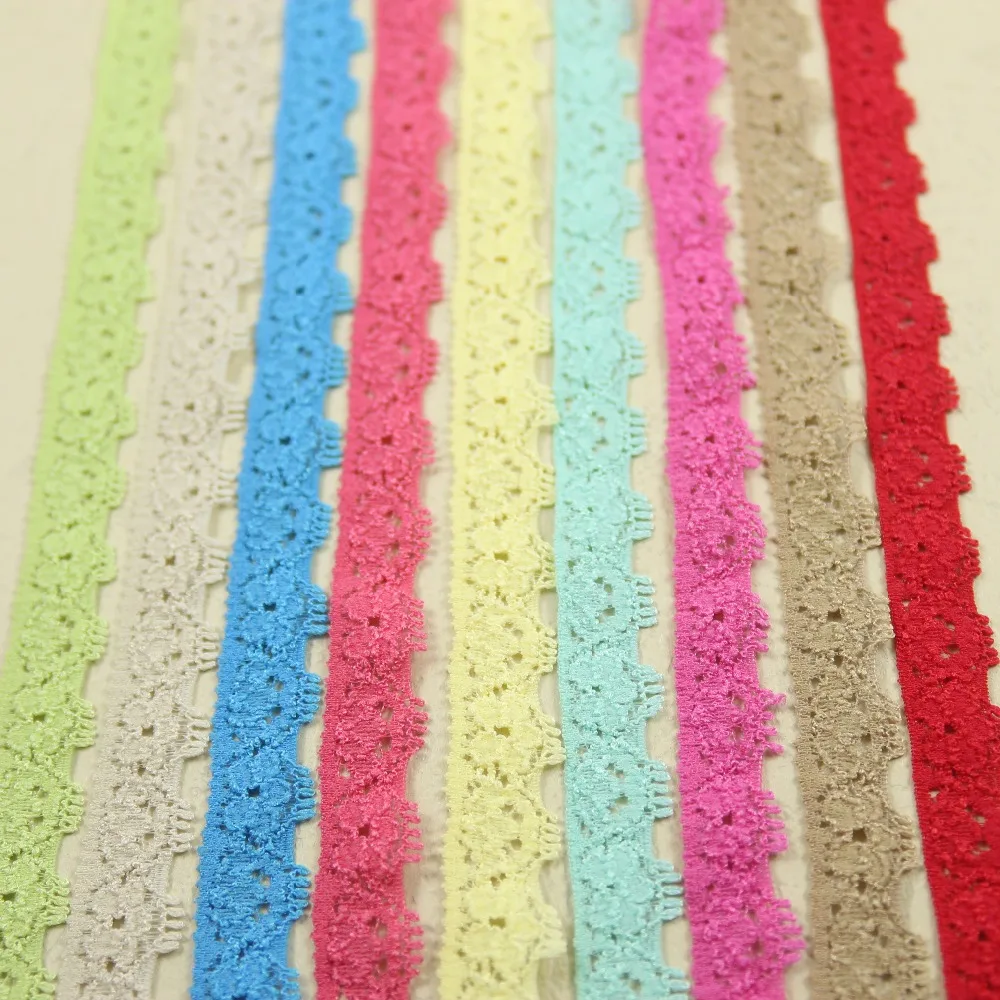 20 yards/lot 11/12mm Elastic Stretch Lace trim 9 color sewing/garment/clothes accesories
20 yards/lot 11/12mm Elastic Stretch Lace trim 9 color sewing/garment/clothes accesories