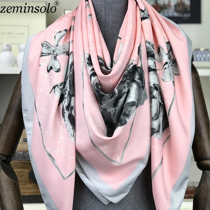 New Large Square 100% Silk Scarf Shawl Foulard Women Fashion Plaid Scarves For Women Bandana Head Wraps Scarves Hijab 130*130cm
New Large Square 100% Silk Scarf Shawl Foulard Women Fashion Plaid Scarves For Women Bandana Head Wraps Scarves Hijab 130*130cm
