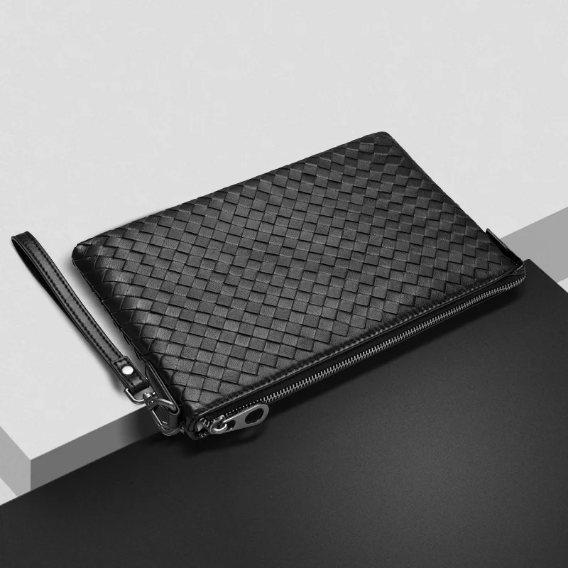 New Sheepskin Genuine Leather Handbag Men Business Casual Soft Wallet Male Hand Woven Interior Zipper Pocket Purses
New Sheepskin Genuine Leather Handbag Men Business Casual Soft Wallet Male Hand Woven Interior Zipper Pocket Purses