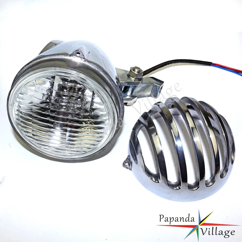 Polish Motorcycle Billet Aluminum 4.5" Front Grill Headlight Vintage Headlamp Custom for Harley Bobber Chopper Cafe Racer 
Polish Motorcycle Billet Aluminum 4.5" Front Grill Headlight Vintage Headlamp Custom for Harley Bobber Chopper Cafe Racer
