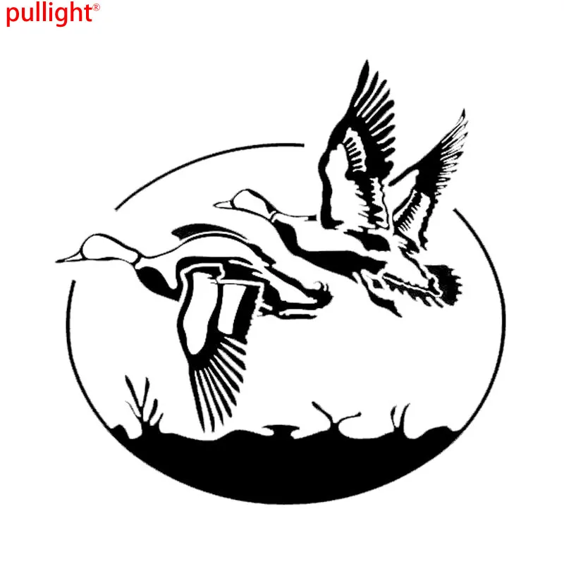 17.5*17CM Funny Flying Wild Ducks Car Stickers Vinyl Hunting Motorcycle SUVs Window Cool Graphics Styling Decal | Автомобили и