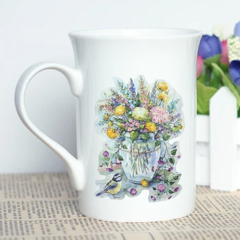 Watercolor Flowers Painting Print Mug Artwork New Bone China White Porcelain Coffee Mug Gift for Her Unique Design Cup
Watercolor Flowers Painting Print Mug Artwork New Bone China White Porcelain Coffee Mug Gift for Her Unique Design Cup