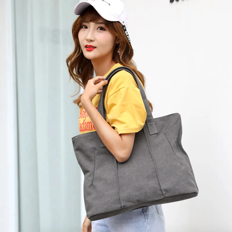2018 New Ladies Vintage Casual Canvas Shopping Totes Bag Solid Shoulder Messenger bags Large Capacity Women Handbags
2018 New Ladies Vintage Casual Canvas Shopping Totes Bag Solid Shoulder Messenger bags Large Capacity Women Handbags
