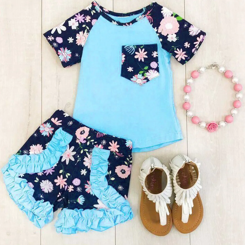 Toddler Infant Baby Girl Kid Floral Printed T Shirt Tops + Shorts Outfits Set Girl Dress 2019 New Baby Dresses
Toddler Infant Baby Girl Kid Floral Printed T Shirt Tops + Shorts Outfits Set Girl Dress 2019 New Baby Dresses