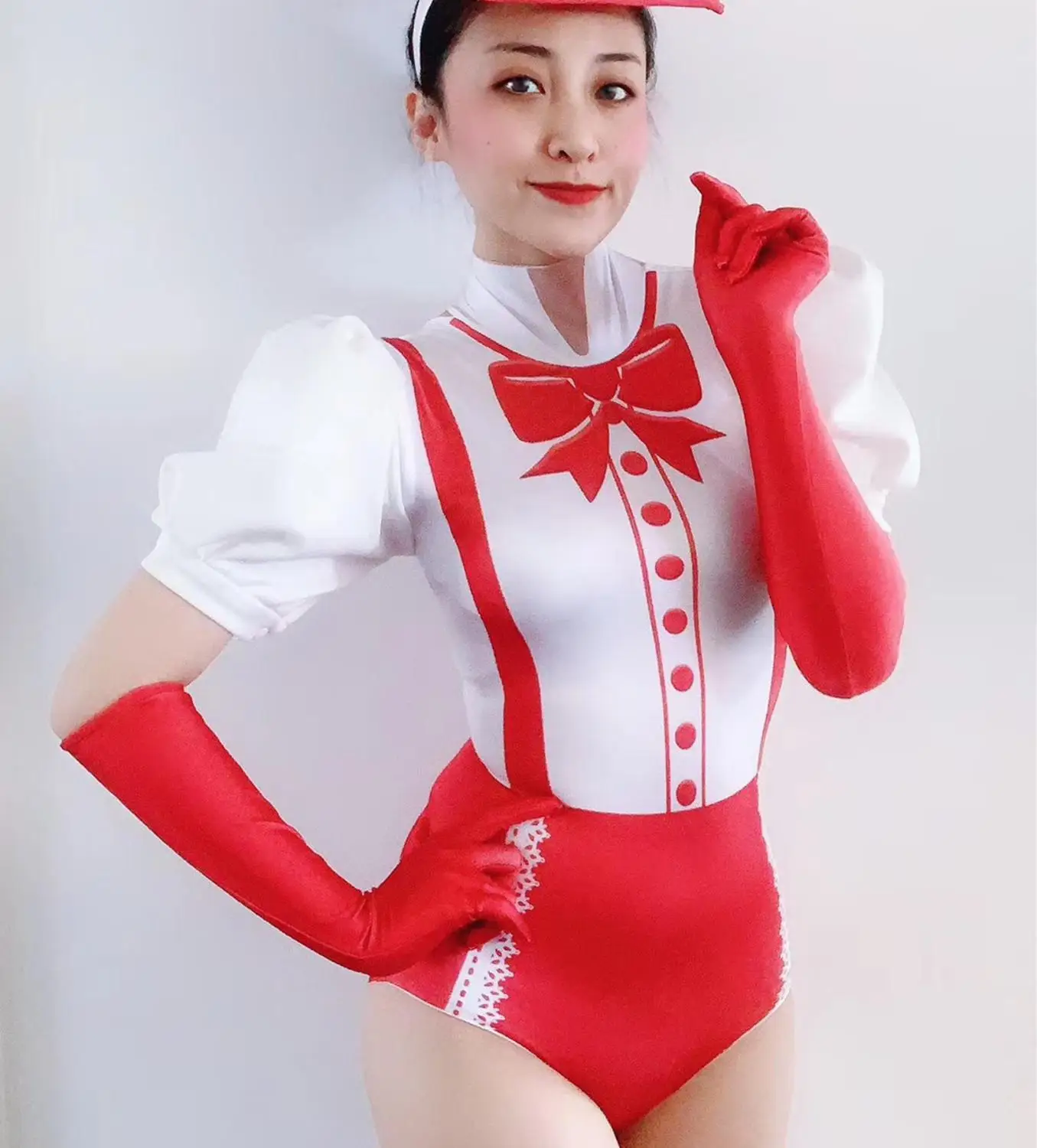2019 Fashion Red White Teacher Costume Bodysuit Gloves Outfit Female Dancer Leotard Outfit Nightclub Sexy Clothing
2019 Fashion Red White Teacher Costume Bodysuit Gloves Outfit Female Dancer Leotard Outfit Nightclub Sexy Clothing