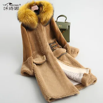 Real 100% Wool Fur Long Coat Women Winter Fall 2018 Natural Raccoon Fur Collar Hooded Coats Vintage Jacket Abrigo Mujer 18091ZL
Real 100% Wool Fur Long Coat Women Winter Fall 2018 Natural Raccoon Fur Collar Hooded Coats Vintage Jacket Abrigo Mujer 18091ZL
