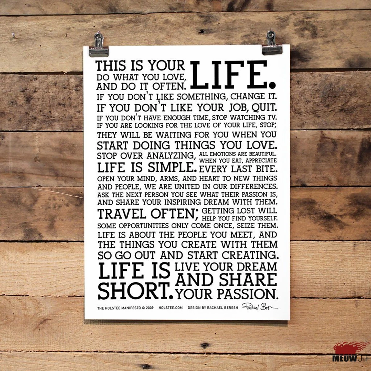 2017 New Holstee Manifesto Poster Home Decoration Movie Poster Canvas Printed Wall Picture Free Shipping No Frame
2017 New Holstee Manifesto Poster Home Decoration Movie Poster Canvas Printed Wall Picture Free Shipping No Frame