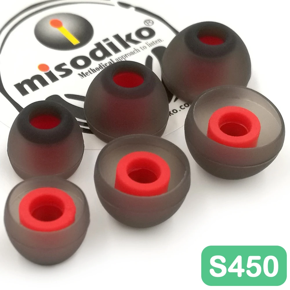 misodiko S450 Silicone Earbuds Tips Eartips for Beats X, Powerbeats/ Skullcandy Smokin' Buds Ink'd Method/ KZ AS10 ZS10 ZST ZSN
misodiko S450 Silicone Earbuds Tips Eartips for Beats X, Powerbeats/ Skullcandy Smokin' Buds Ink'd Method/ KZ AS10 ZS10 ZST ZSN