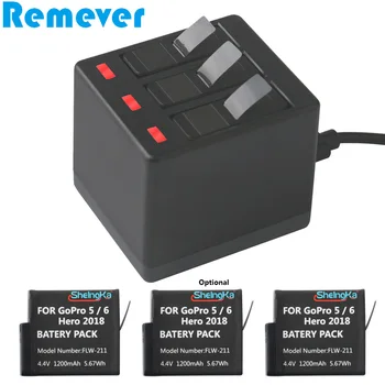 Sheingka New 3 Channels Chargers with 1200mAH Rechargeable Batteries for GoPro Hero 5 6 7Black Action Cameras Accessories
Sheingka New 3 Channels Chargers with 1200mAH Rechargeable Batteries for GoPro Hero 5 6 7Black Action Cameras Accessories