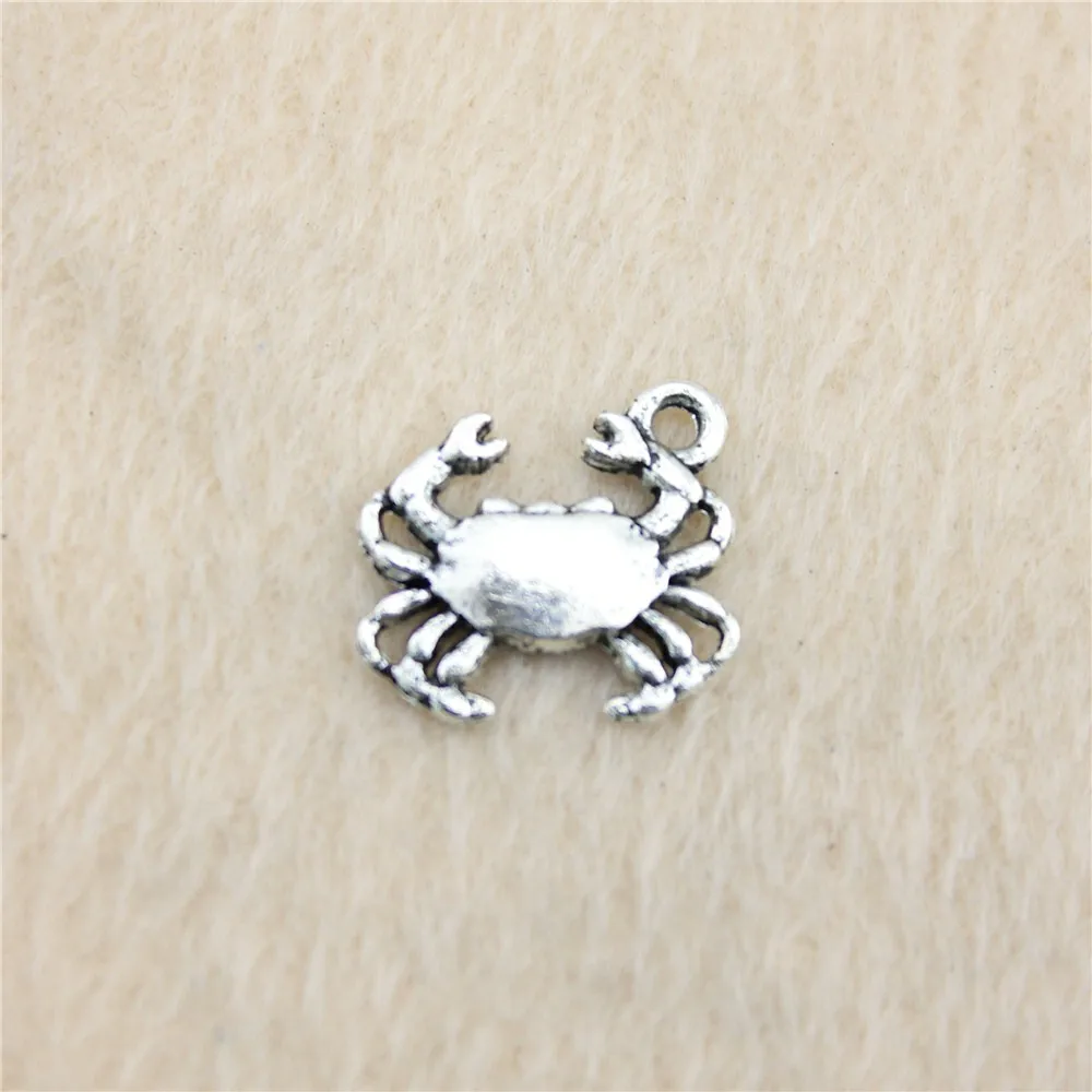 73pcs/lot 15*16mm ancient silver Crab charm Pendants DIY jewelry for bracelet necklace earring
73pcs/lot 15*16mm ancient silver Crab charm Pendants DIY jewelry for bracelet necklace earring