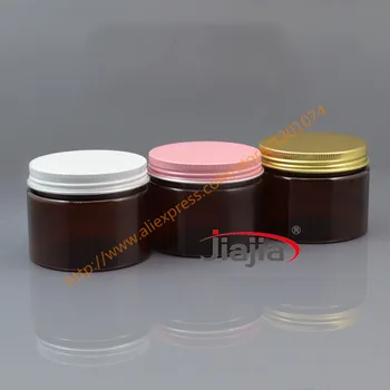 Cosmetic packaging 150g brown/amber plastic bottle PET Cream jar 150ml Food pot with white/gold/pink aluminum cap
Cosmetic packaging 150g brown/amber plastic bottle PET Cream jar 150ml Food pot with white/gold/pink aluminum cap
