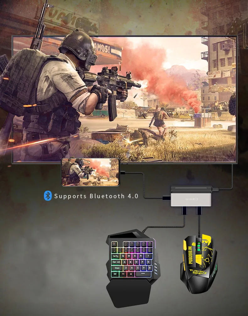 pubg controller gamepad 4K@60hz HDMI Converter Station adapter Aux Keyboard Mouse for phone Games Accessories HDTV projector
pubg controller gamepad 4K@60hz HDMI Converter Station adapter Aux Keyboard Mouse for phone Games Accessories HDTV projector