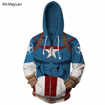 Movie American Captain 3D Print Zipper Hoodies Men/Women Cool Cospaly Cardigan Tracksuits Boys Autumn Blue Jackets Clothes 5XL
Movie American Captain 3D Print Zipper Hoodies Men/Women Cool Cospaly Cardigan Tracksuits Boys Autumn Blue Jackets Clothes 5XL