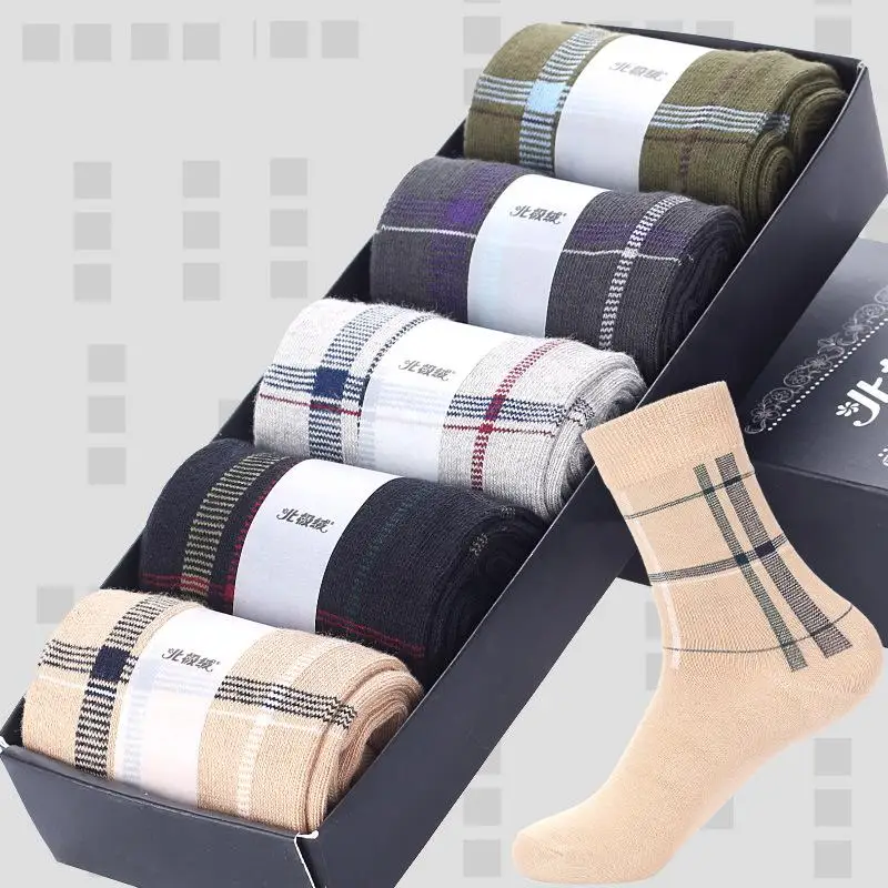 Boutique De FGG One Size 5Pairs\Lot Business Formal Cotton Long Men Plaid Socks Smart Casual Crew Sock 
Boutique De FGG One Size 5Pairs\Lot Business Formal Cotton Long Men Plaid Socks Smart Casual Crew Sock